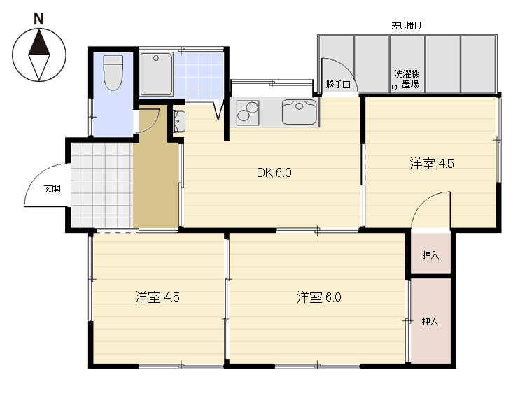 3DK間取り図 3DK間取り図
